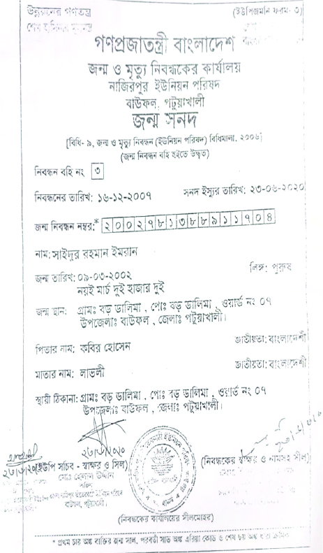 Image of  সাইদুর রহমান ইমরান